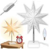 Lampka gwiazda lampa stołowa ozdobna dekoracyjna Boże Narodzenie święta DIY