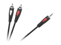 KPO4004-1.0 Kabel wtyk jack 3.5 - 2RCA 1.0m Cable