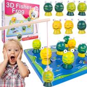 Gra Łowienie Żabek Rybek Drewniana na Magnes