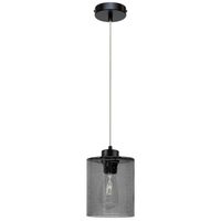 Loftowa lampa wisząca ZEFIR 111870104 szklany zwis przydymiony czarny
