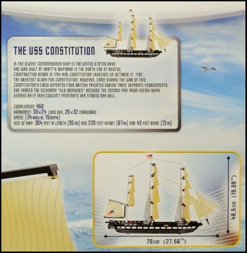 Cobi Klocki Smithsonian 800 elementów Statek USS Constitution na Arena.pl