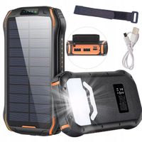 SOLARNY POWER BANK 26800mAh 2xUSB LATARKA INDUKCJA
