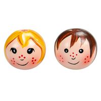 Drewniane koraliki buzia Girl/Boy 24mm 4szt.