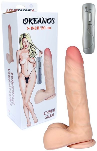Naturalny Wibrator Penis Z Przyssawką - Loveclonex Okeanos 8" zdjęcie 1
