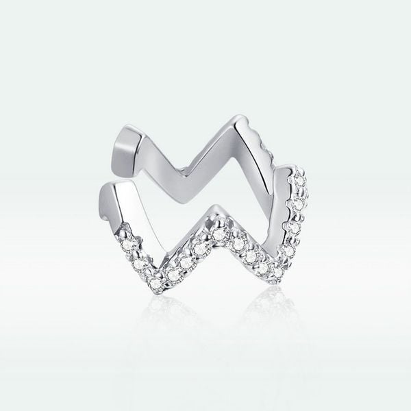 Kolczyk Nausznica Kolczyk Cyrkonie Nausznica Srebro 925 zdjęcie 7