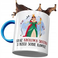 Kubek Błękitny Dla Siostry Na Urodziny Na Prezent Z Nadrukiem Ze Zdjęciem