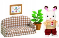 2X Zestaw Sylvanian Families Czekoladowy tata królik na sofie (SLV5013)