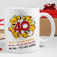 Kubek z nadrukiem na 40-te urodziny