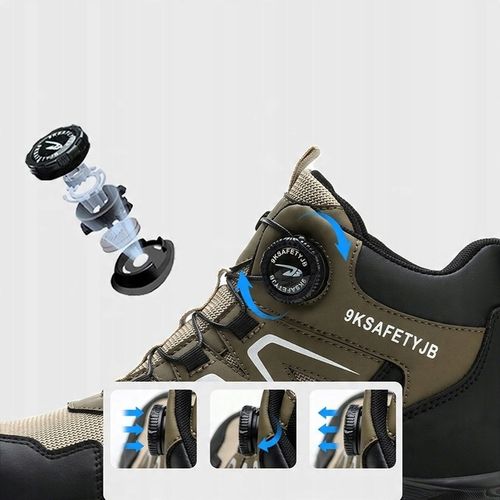 NOWY BUTY ROBOCZE MĘSKIE PÓŁBUTY ROBOCZE SPORTOWE ODDYCHAJĄCE Z NOSKIEM BHP na Arena.pl