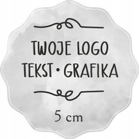 Naklejki z LOGO okrągłe ETYKIETY REKLAMOWE z twoim nadrukiem 50 mm 100sztuk