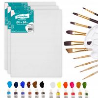 ZESTAW DO MALOWANIA PREZENT KREATYWNY FARBY PĘDZLE