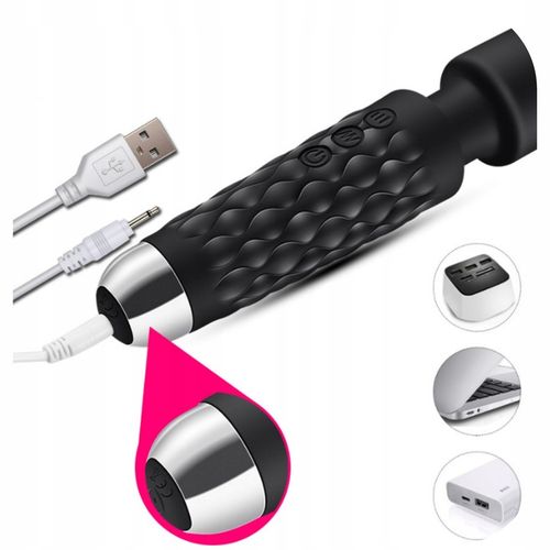 MASAŻER ŁECHTACZKI MOCNY WIBRATOR DO ORGAZMÓW MAGICZNA RÓŻDŻKA MAGIC WAND na Arena.pl