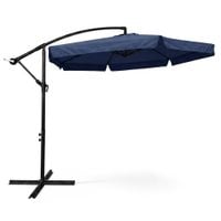 Parasol ogrodowy CYNIA 245x300x300 z wysięgnikiem i falbaną granatowy