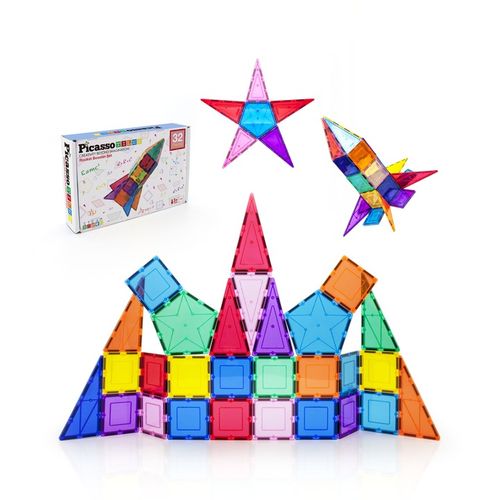 Klocki magnetyczne konstrukcyjne dla dzieci duże edukacyjne budowlane 32 el na Arena.pl