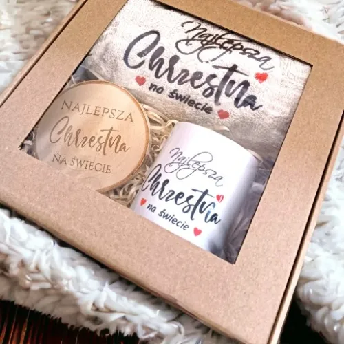 PREZENT dla od matki chrzestnej chrzest ręcznik na Arena.pl