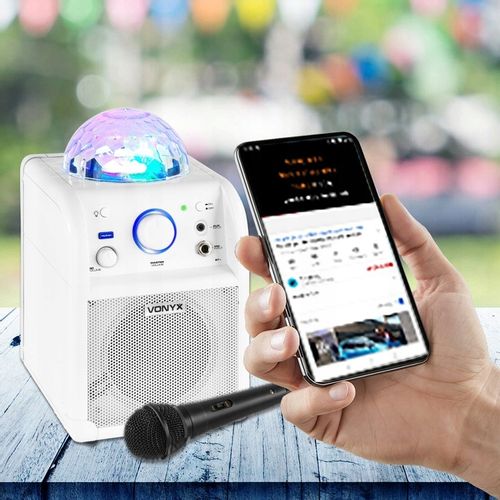 Głośnik BLUETOOTH KARAOKE USB LED KULKA+ mikrofon na Arena.pl