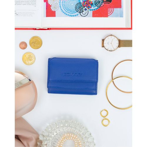 mały portfel damski na zatrzask ze skóry naturalnej - rovicky na Arena.pl