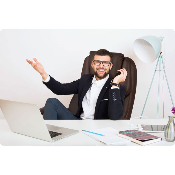 Fotel biurowy Sofotel Batory - kasztanowy zdjęcie 13