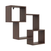 Półka ścienna, wisząca, regał, 78x18x71 cm, wenge, mat | TYLETEGOTU