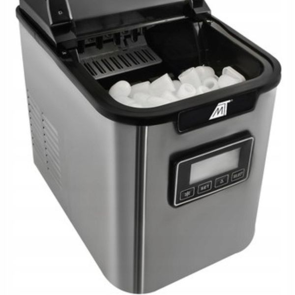 Kostkarka Domowa Maszyna Do Lodu Srebrna Szara Wydajna Łatwa w Obsłudze zdjęcie 3