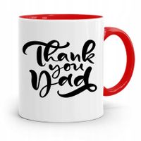 Kubek Czerwony Dla Taty Ojca Thank You Dad Prezent Z Nadrukiem Ze Zdjęciem