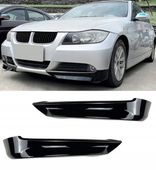 Dokładka zderzaka splitter CZARNY POŁYSK BMW E90 E91 2005-2008 PRZEDLIFT