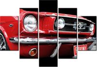 105CM 150CM OBRAZ 5 ELEM RED MUSTANG Y DRUK