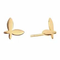 Kolczyki srebrne pozłacane Motyle 0,7 cm SADVA