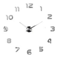 Nowoczesny Zegar Ścienny 65-120 cm Wzór Standard Srebrny