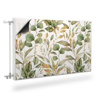 Magnetyczna OSŁONA Grzejnika Akwarelowe Liście Rośliny 120cm x 60cm
