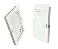 kratka metalowa skośna w ramce z siatką 14*21cm biała - rx 02-708