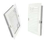 kratka metalowa skośna w ramce z siatką 14*21cm biała - rx 02-708