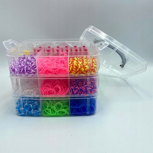 MEGA ZESTAW GUMKI DO ROBIENIA BRANSOLETEK XXL W KUFERKU DUŻY NA PREZENT DIY na Arena.pl