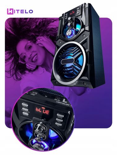 GŁOŚNIK PRZENOŚNY 850W KOLUMNA BLUETOOTH KARAOKE RADIO FM MOBILNY na Arena.pl