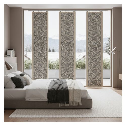 Firana a'la panel Beżowy Homer szerokość 60 cm DomoweTekstylia | WN744H 062 na Arena.pl