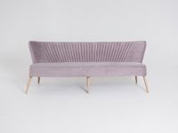 Sofa HARRY 3 osobowa - pudrowy róż, szary róż, naturalny, design retro