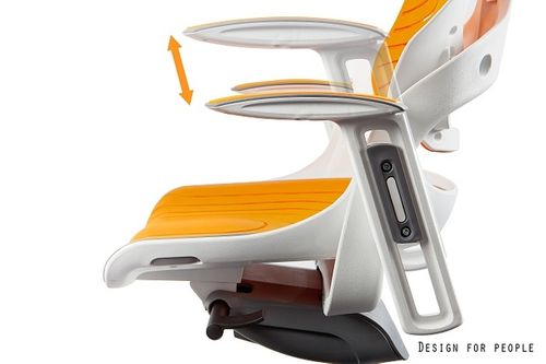 FOTEL OBROTOWY WAU BIAŁY ELASTOMER MANGO na Arena.pl