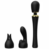 zalo kyro obsidian black - profesjonalny masażer z 2 nakładkami