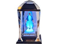 PAMIĘTAMY ZNICZ  LAMPION LATARNIA NA GRÓB KPL SREBRO+FIGURKA LED