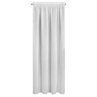 Firana na taśmie zdobiona supełkami RAIN 140X270 biała