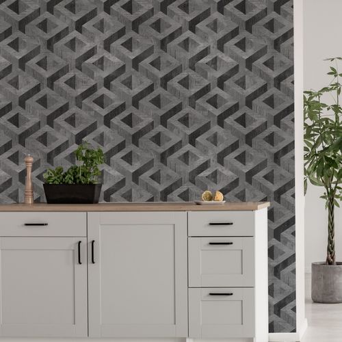 Tapeta NOWOCZESNY Geometryczny Wzór Kwadraty 3D na Arena.pl