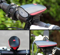 Wodoodporna Lampka Rowerowa LED z Klaksonem 130dB - Ładowanie USB, 3 Tryby