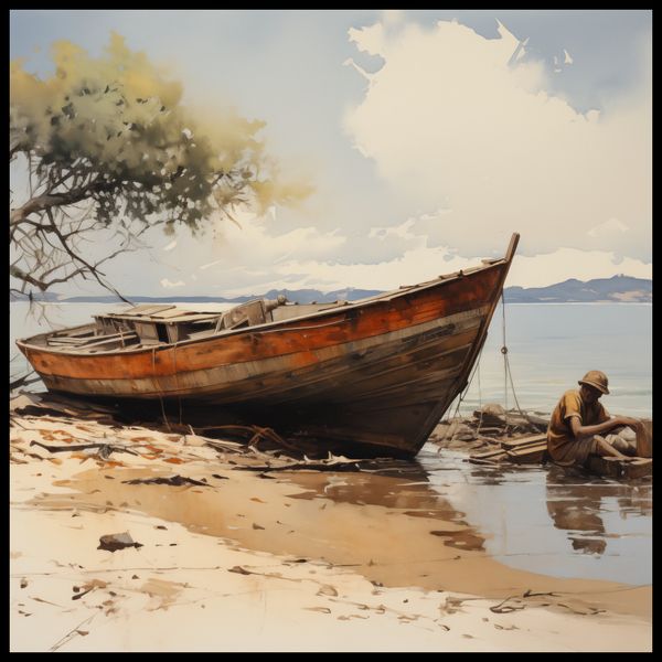 Plakat 100x100cm Spokój Przybrzeża zdjęcie 2