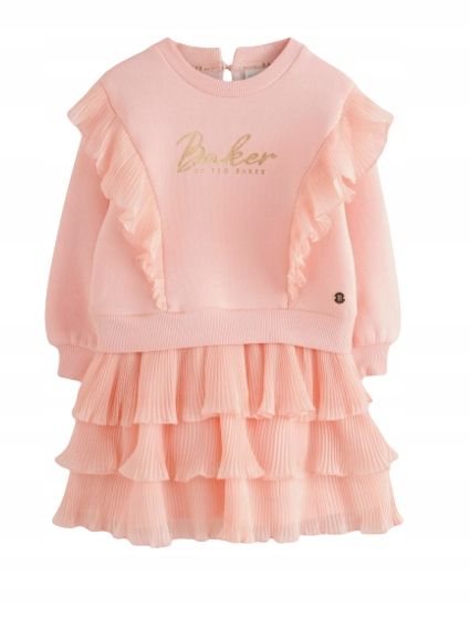 Ted Baker REGULAR FIT - PINK FRILL SKIRTED MOCKABLE 3-4y 104cm zdjęcie 1