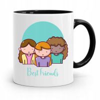 Kubek Czarny Dla Przyjaciela Best Friends Prezent Z Nadrukiem Ze Zdjęciem