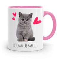Kubek Różowy Dla Babci Kocham Cię Babciu Z Nadrukiem Ze Zdjęciem
