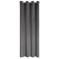Zasłona na przelotkach welwetowa z diamencikami ARIADNA 140X250 grafitowa
