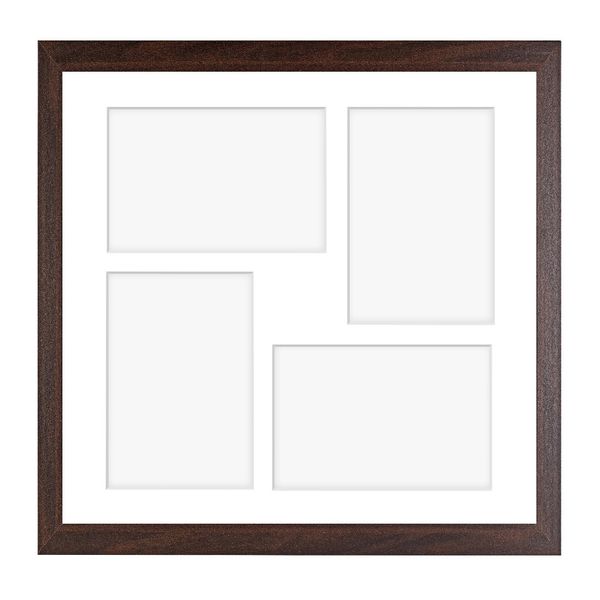 Ramka kwadratowa na 4 zdjęcia Hekla 34x34x4 MDF galeria brązowy 1szt. zdjęcie 2