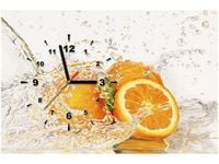 60CM 40CM ZEGAR OBRAZ POMARAŃCZA WODZIE DRUK PŁÓTNO RAMA