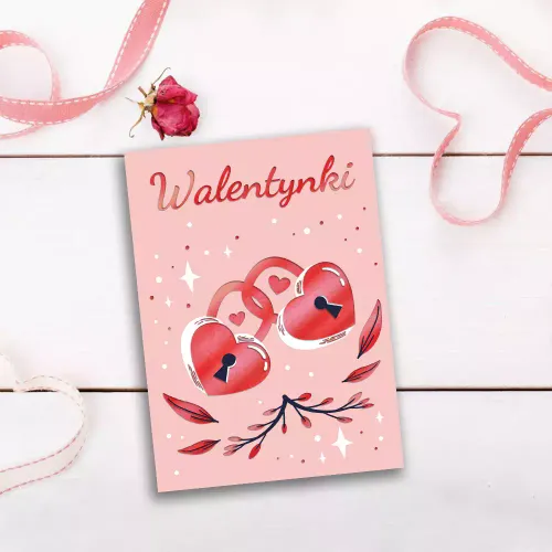 Karnet Urodzinowy B6, Walentynki, Kłódki na Arena.pl